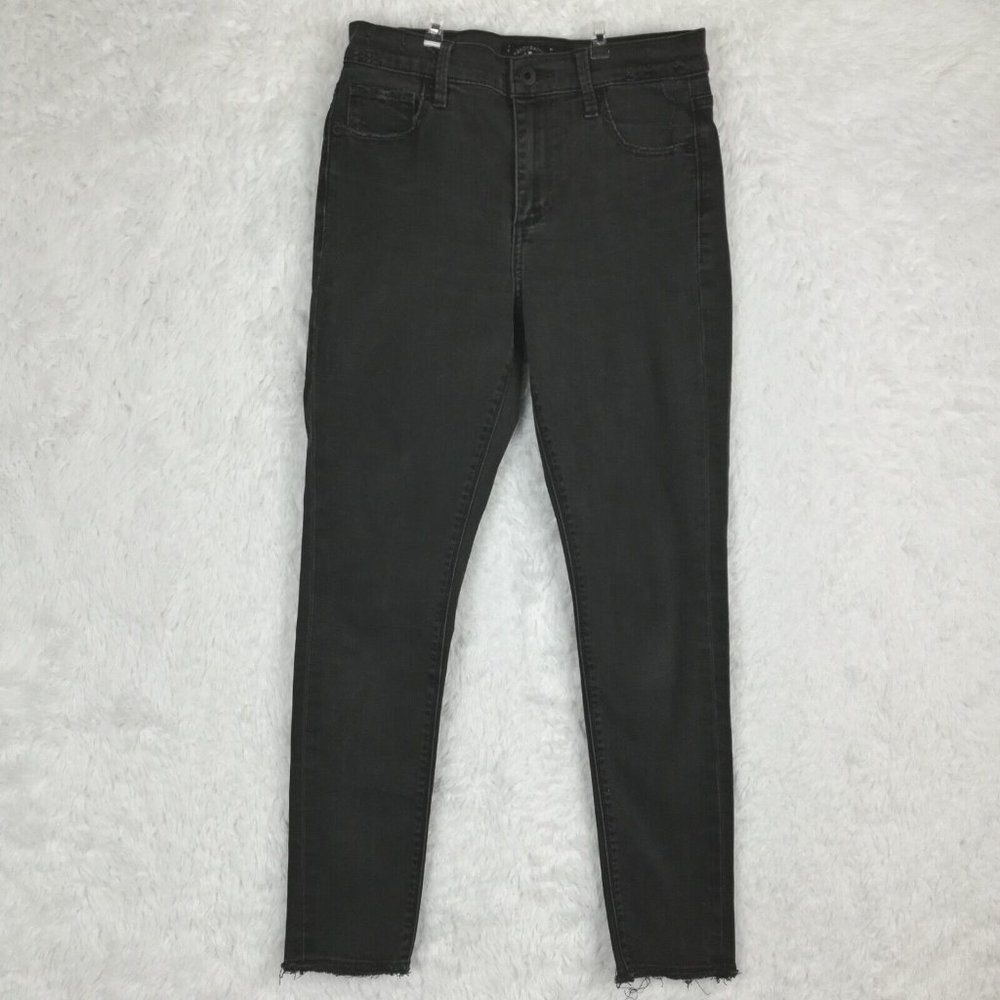 Lucky Brand Womens Jeans Bridgette Skinny Denim Black Wash Distressed Mid Rise 6